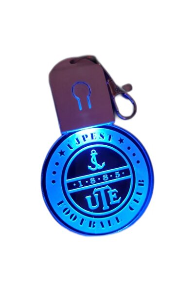 T&M Personalizare Breloc LED acrilic Ujpest FC, fotbal, cu baterie, rotund, m...