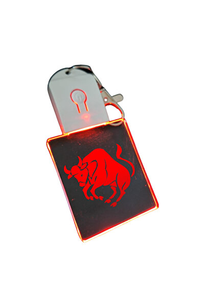 T&M Personalizare Breloc acrilic cu LED - Zodia Taur v1, horoscop cu baterie,...
