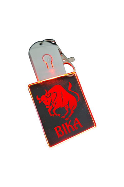 T&M Personalizare Breloc cu LED din acril - Zodia Bika-Taurus-v3, Horoscop cu...