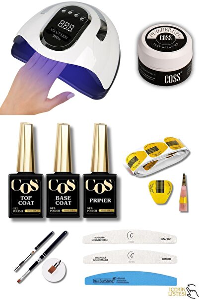 Coss Profesyonel Protez Tırnak Jel Seti – 280W UV Lamba