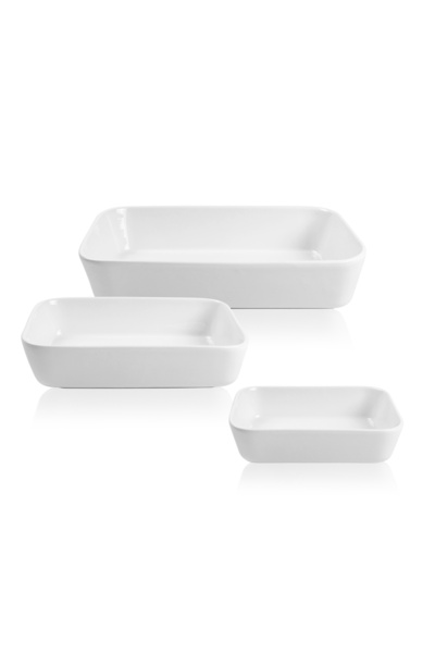 REFAN Rectangular ceramic oven tray, 28.7 x 21.4 x 6.3 cm