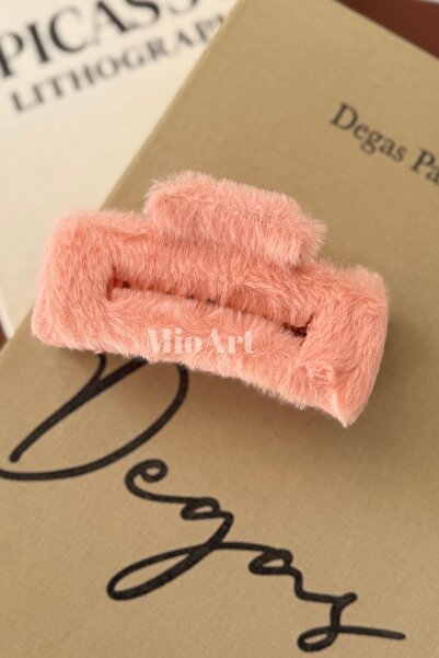 MioArt Λούτρινο κλιπ μαλλιών με νύχια καβουριού για γυναίκες, γούνινο νύχι, μ...