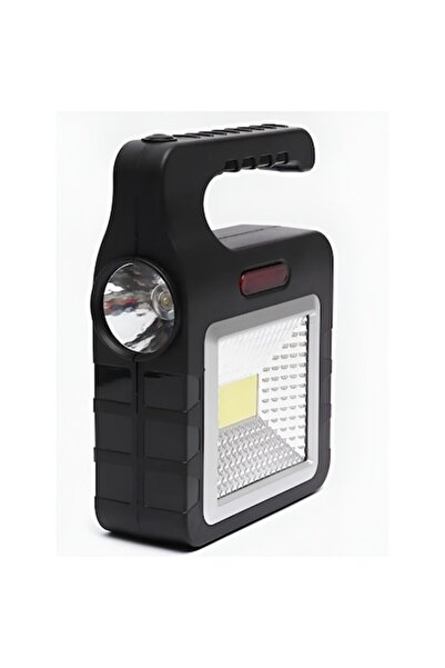 NEO Lanterna Solara Portabila, LED, tip Lampa, 18 x 14 x 6 cm, Negru, 2 Moduri Iluminare, Mufa USB, Mult