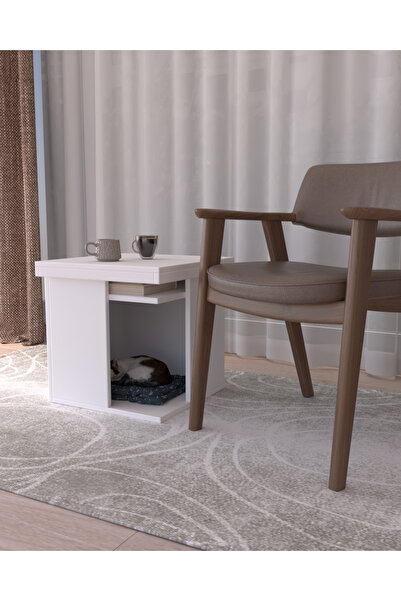LemvoraHome Pati Dostu İkili Konfor Sehpa | Üstü Tepsi | %100 MDF