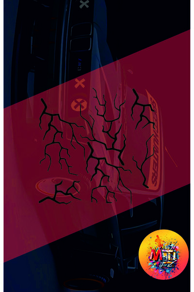 sticker شيمسك يلدريم 25×25 سم، رقائق معدنية مقطوعة بنمط عالمي شامل، طلاء هولو...