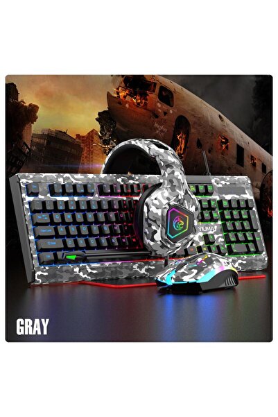 YILIMA QS-3005 GAME EQUUPMENT 4in1 KEYBOARD+MOUSE+ HEADSET+ MOUSEPAD GAMING