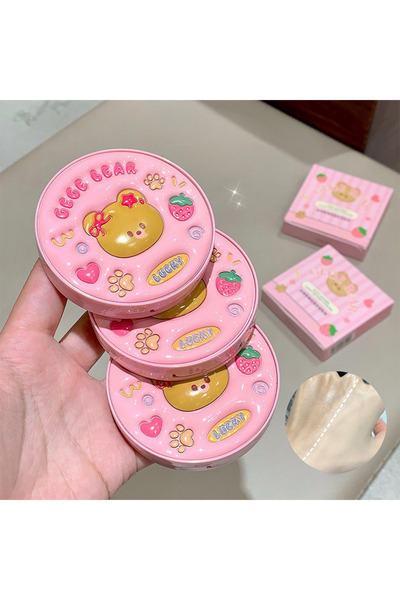 Gege Bear Ayıcıklı Hafif Makyaj Sabitleme Pudrası Uzun Süre Kalıcılık