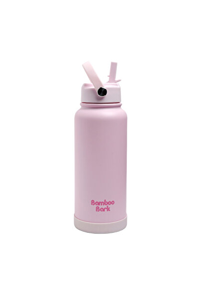 Bamboo Bark زجاجة مياه معزولة سعة 1000 مل مع غطاء سيبر - قارورة مفرغة مزدوجة ...