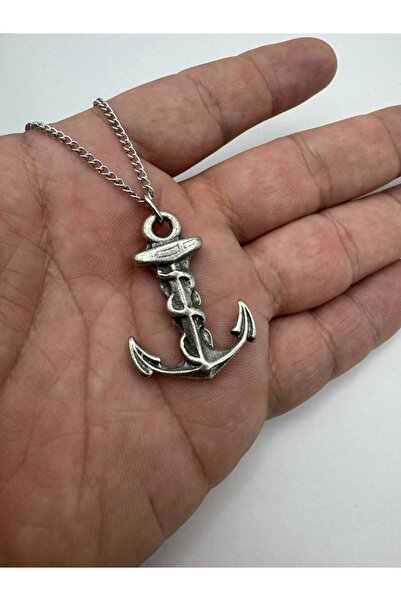 Herşey Nota Unisex Necklace with Anchor Figure with Chain – Sailor, Strong and Original Design