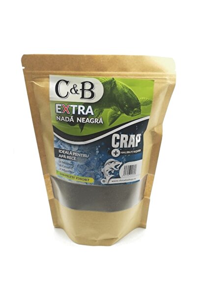 C&B Nadă suplimentară, Halibut Calamar, 1kg, Neagră