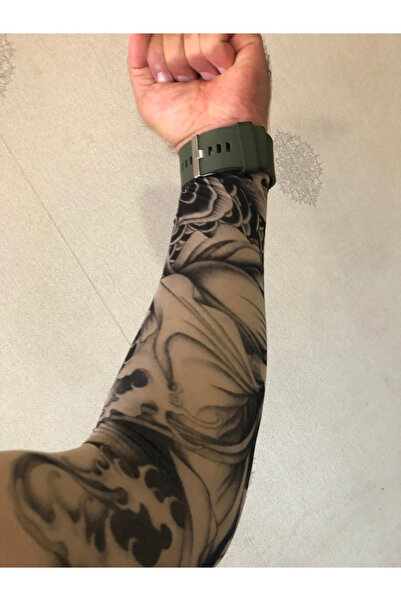 alsepeteavm Giyilebilir Çorap Dövme Alev Dövmesi Çift Kol