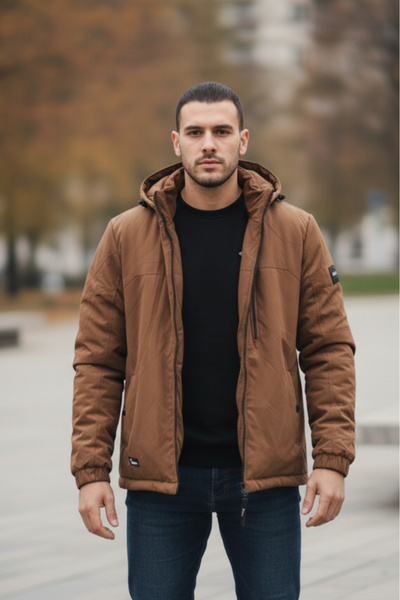 embody Jachetă impermeabilă bărbătească, cu glugă detașabilă, buzunare, cu fe...