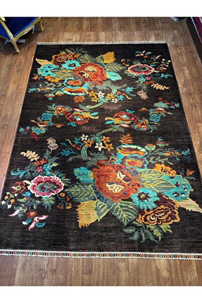 İpek Karabağ Desen El Dokuma Afgan Halısı