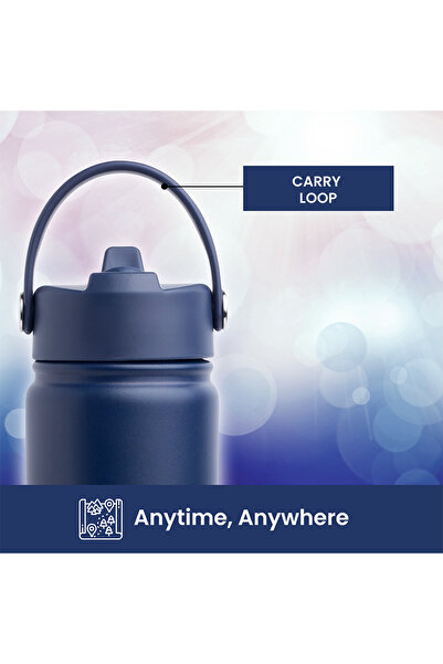 Bamboo Bark 1000 ML Insulated Water Bottle with Sipper Lid – Stainless Steel Double Wall Vacuum Flask