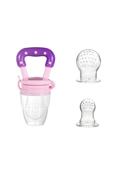 OEM Πιπίλα με θήκη για φρούτα και άλλα τρόφιμα, χωρίς BPA, μωβ χρώματος