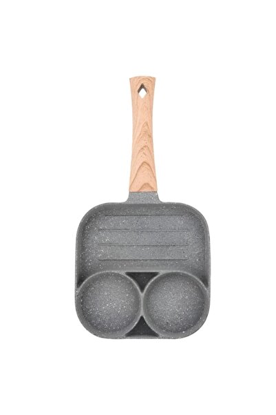 Trendily Non-Stick Pan with 2 Compartments and Grill