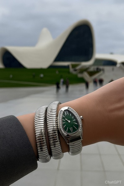 İ&A HOME Snake Model Zircon Stone Women's Wristwatch