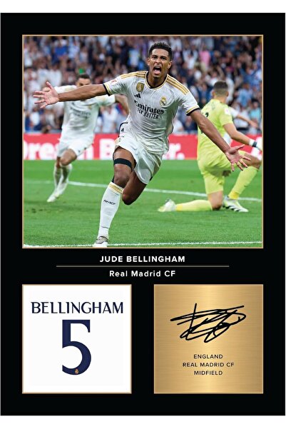 Emoda home Trove Wall Art – Jude Bellingham Signed A4 Photo Print, 20x30 cm U...