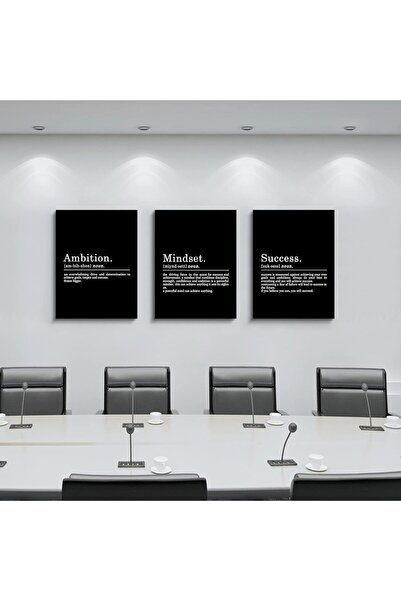 Emoda home Trove 3 قطع من لوحات الحائط القماشية الملهمة، مطبوعات تحفيزية مؤطر...