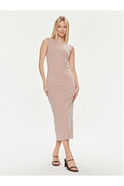 Vicolo Γυναικείο Φόρεμα Casual TB0109 Μπεζ