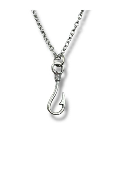 Herşey Nota Minimal Fishhook Figured Unisex Necklace – Elegant, Nautical and Original Design