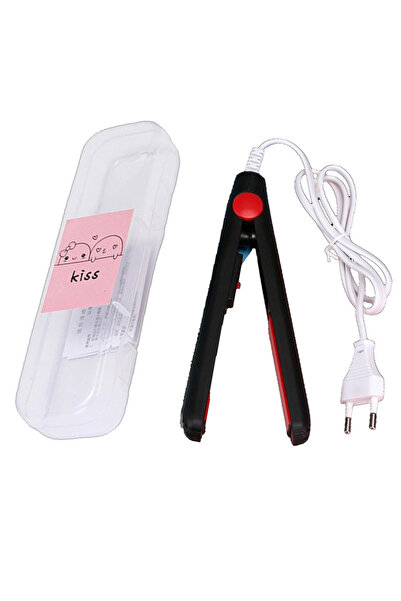 OEM Mini placă de îndreptat părul, ceramică, portabilă, neagră