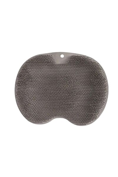 OEM Πατάκι ντους σιλικόνης για μασάζ ποδιών και πλάτης, καθαρισμού, 30x23 cm, σκούρο γκρι