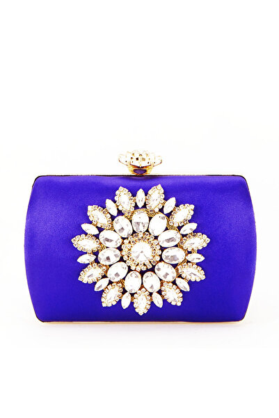 SOFILINE Clutch elegant cu broșă B-BRS-210 06 Albastru