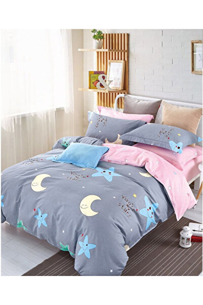 Generic 4pcs cotton Duvet cover set : 1pc Duvet cover, 2 pcs pillowcases, 1pc bed sheet, without fillings