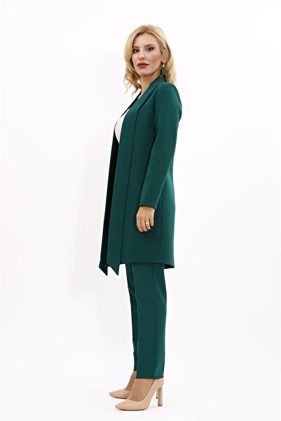 ÖNDER ÖZSOY Japon Ceket & Boru Paça Pantolon Takım-yeşil