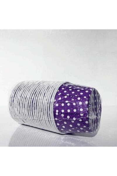 BENS Cake Paper Capsule Pet Polka Dots Purple 25 Pcs