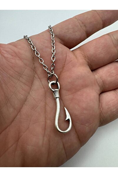 Herşey Nota Minimal Fishhook Figured Unisex Necklace – Elegant, Nautical and Original Design