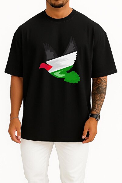 Bahriyeli Collection تي شيرت للجنسين بتصميم بيريس غفرتشي للسلام فلسطين ذو مقا...