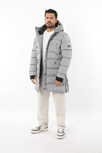 Rodrigo Чоловічий довгий надувний Nova Тканина щільна наповнювач з волокна Капюшон Товстий зимовий пуховик