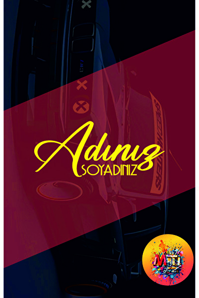 sticker اسم واسم العائلة 35×15 سم من الفويل، اسم العائلة ونماذج كتابة على الز...