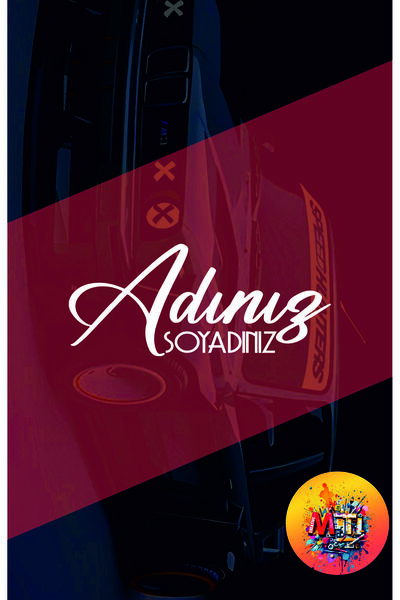 sticker اسم واسم العائلة 35×15 سم من الفويل، اسم العائلة ونماذج كتابة على الز...