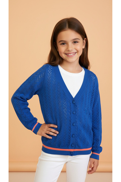 Digz fashion 100% Organic Cotton (Gots Certified) Openwork Patterned Buttoned...