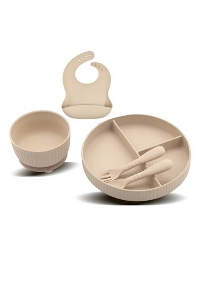 Denn Store Set hranire din silicon 5 piese, din silicon BPA free, 6+ luni, fa...