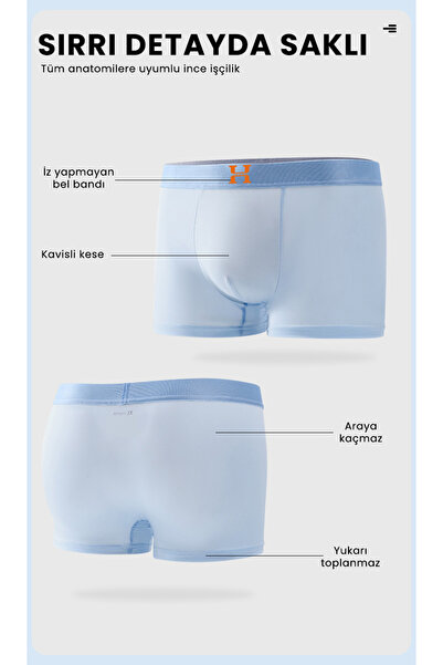 Beauty Collection 4-Pack Men's Boxer Ice Silk Icesilk Breathable Anti-Sweat Glad and Comfortable Boxer