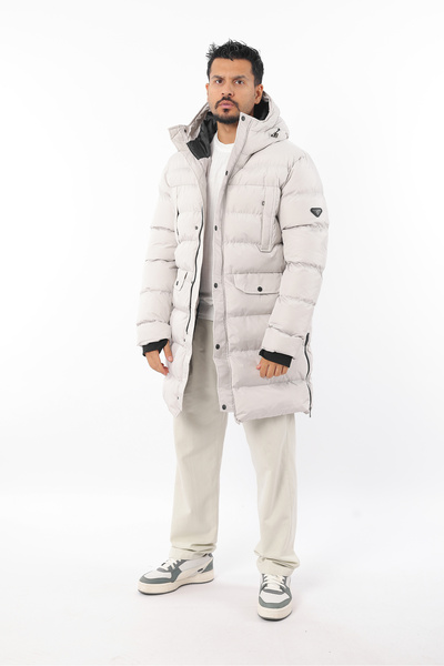 Rodrigo Чоловічий довгий надувний Nova Тканина щільна наповнювач з волокна Капюшон Товстий зимовий пуховик