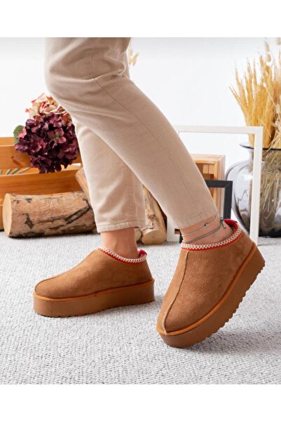 BY İMİS SHOES Kalın Tabanlı İçi Kürklü Kadın Kapalı kışlık ayakkabı