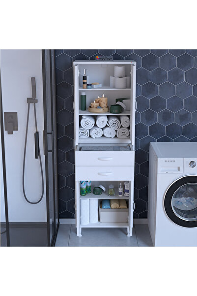 Modilayn SOFT ERA 55 x 187,9 x 32,5 cm Kapaklı Ve Çekmeceli Çok Amaçlı Banyo & Mutfak Dolabı