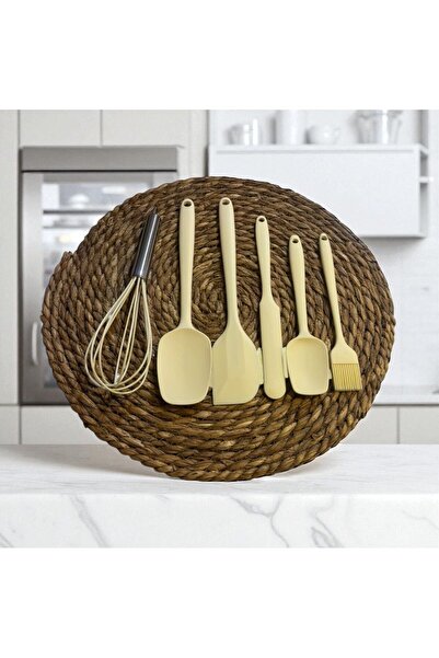 kitchenboost Elegant 6-Piece Silicone Serving Set Cream