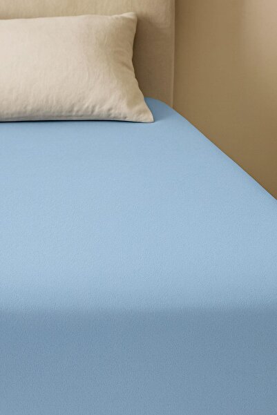 COTENCONCEPT 2 Pieces Oversized Plain Cotton Double 200 X 200 cm Elastic Combed Cotton Bed Sheet