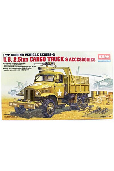 Genel Markalar Academy 13402 1/72 Ölçek, Amerikan. 2.5 ton Kargo kamyonu ve a...