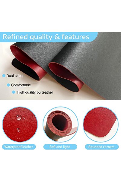 Xess لوحة ماوس SKY-TOUCH كبيرة 80×40 سم، لوحة كمبيوتر جلدية، حصيرة مكتب، لوحة ماوس ألعاب ممتدة، N