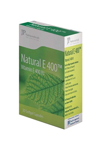 JP Nutraceuticals Natural E 400 Capsules