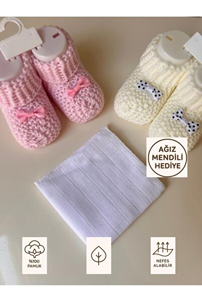 Sevza Kids Bebek Örgü Patik - Yenidoğan - 0-6 Ay