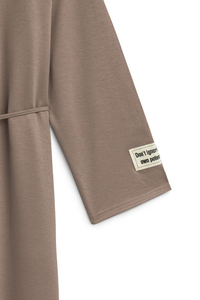 praye Огромна дълга рокля в кафяво