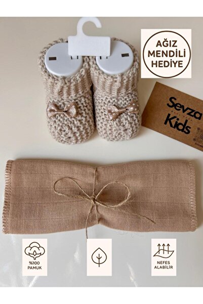 Sevza Kids Bebek Örgü Patik - Yenidoğan - 0-6 Ay